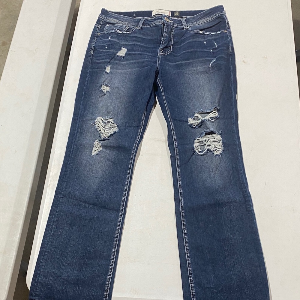 Department West Nomad Men’s Dark Blue Distressed  Jeans 34 R (bootcut stretch)